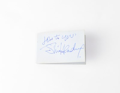 Lot 632 - JIMI HENDRIX; a torn page from an autograph...