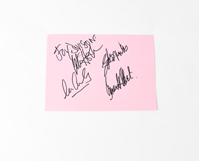 Lot 626 - JOY DIVISION; an autograph book page bearing...