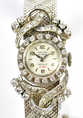 Lot 2864 - PALLAS; a lady's vintage 18ct white gold and...