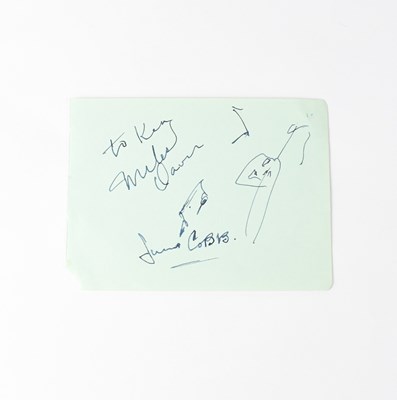 Lot 624 - JAZZ; a torn page from an autograph book...