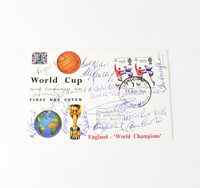 Lot 574 - WORLD CUP 1966; a first day cover signed by...