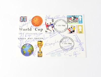 Lot 577 - WORLD CUP 1966; a first day cover signed by...