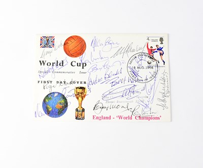 Lot 578 - WORLD CUP 1966; a first day cover signed by...