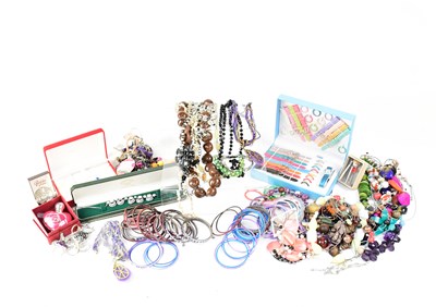 Lot 1016 - A collection of costume jewellery, to include...