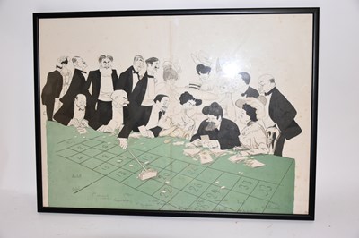 Lot 6196 - GEORGES GOURSAT; lithograph, caricature scene...
