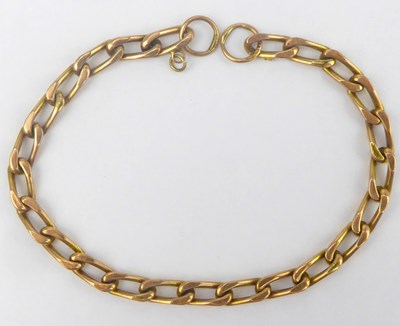 Lot 913 - A 9ct gold bracelet chain with two open ring...