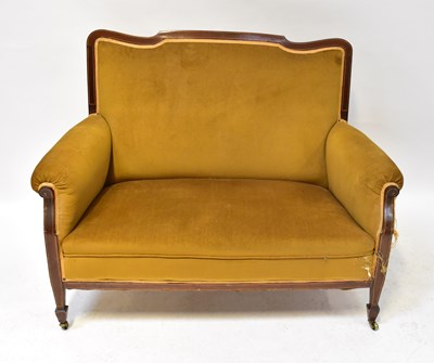 Lot 50 - An Edwardian tulip wood strung mahogany...