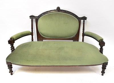 Lot 46 - An Edwardian mahogany part parlour suite...