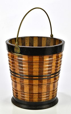 Lot 1336 - A 19th century Scottish peat bucket with swing...