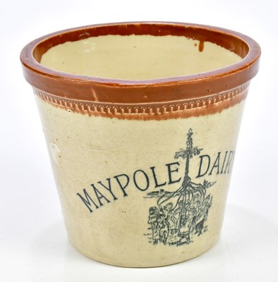 Lot 1346 - A Maypole Dairy advertising 4lb butter crock...