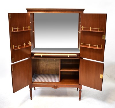 Lot 30 - A Regency-style mahogany drinks cabinet, the...