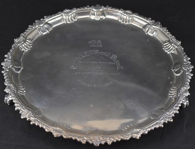 Lot 721 - MILITARY INTEREST; a Victorian hallmarked...
