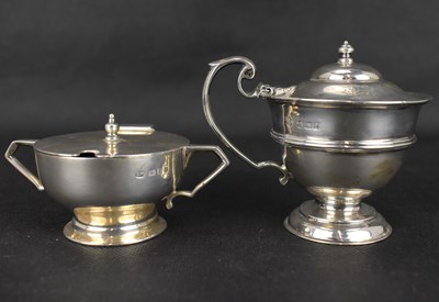 Lot 756 - Two hallmarked silver mustard pots, comprising...