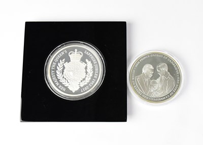 Lot 783 - A 'Royal Mint 5 Ounce Silver Proof Sapphire...