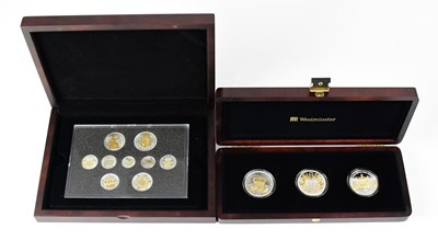 Lot 788 - A Westminster Mint silver and gold plated coin...