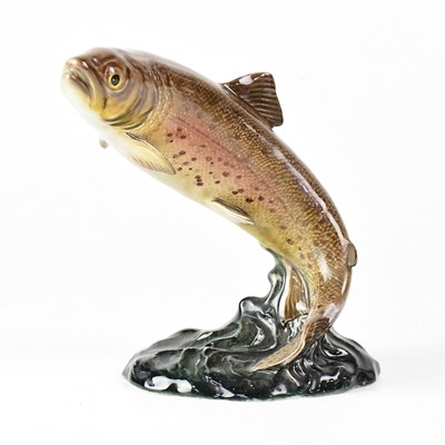 Lot 360 - BESWICK; a model of a trout, no.1032, height...