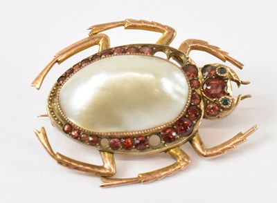 Lot 918 - An Edwardian yellow metal insect brooch, with...