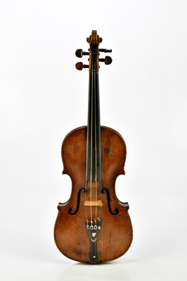 Lot 1248 - A full size German violin with two-piece back,...
