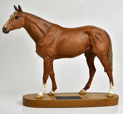Lot 2256 - BESWICK; a model of Grundy, Racehorse of the...