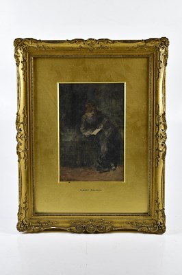 Lot 6113 - ALBERT NEUHUYS; watercolour, figure reading...