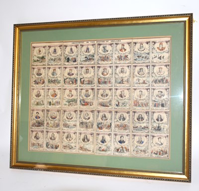 Lot 6037 - A Victorian monarch card, 63 x 50cm, framed...