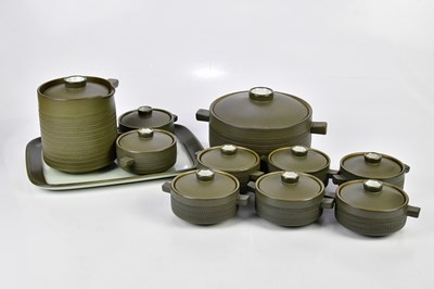 Lot 5442 - DENBY; a dark green tea/dinner set to include...