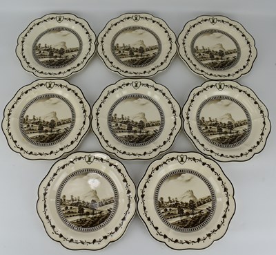 Lot 545 - WEDGWOOD; eight plates from the 'Queen's Ware...