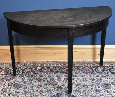 Lot 6671 - An 18th century mahogany D-end table with...