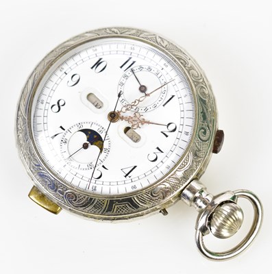 Lot 2982 - A 19th century Continental crown wind open...