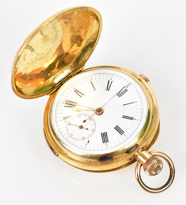 Lot 2971 - A Continental yellow metal crown wind...
