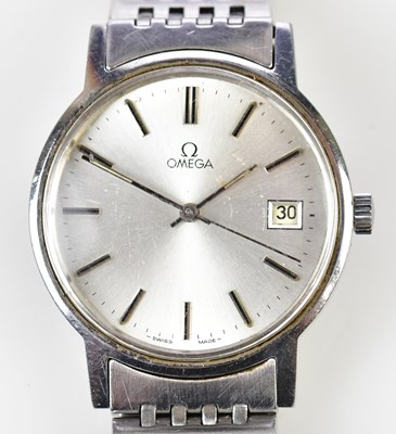 Lot 2898 - OMEGA; a gentleman's stainless steel manual...