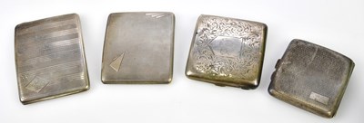 Lot 2225 - A George V hallmarked silver cigarette...