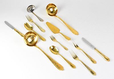 Lot 648 - CHROMSTAHL; a twenty-four place setting gilded...