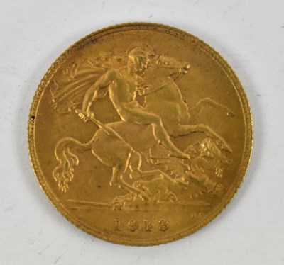 Lot 892 - A George V 1913 half sovereign.