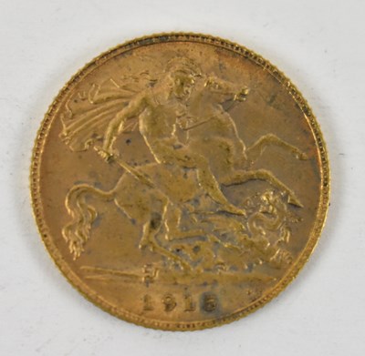 Lot 896 - A George V 1915 half sovereign.
