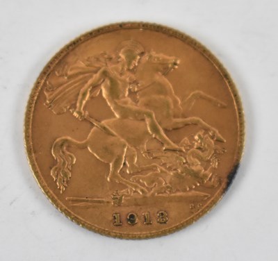 Lot 897 - A George V 1913 half sovereign.