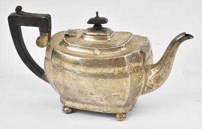 Lot 711 - BERT GORDON; a silver teapot, hallmarked for...