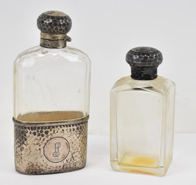 Lot 753 - DREW & SONS; a glass and hammered hallmarked...