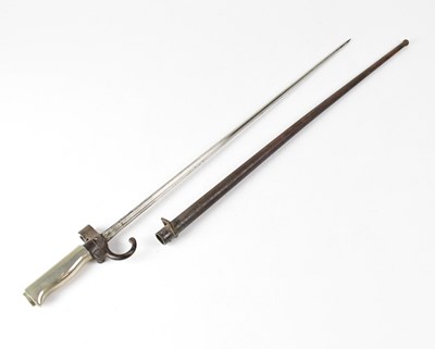 Lot 463 - An M1895 pattern French spike bayonet with...