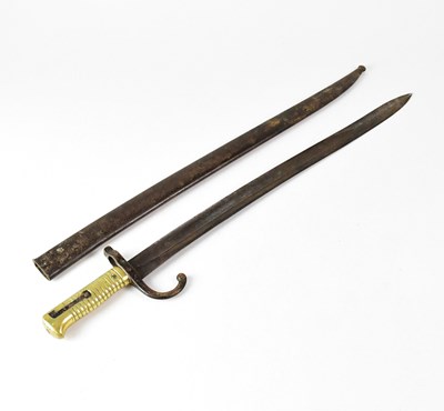 Lot 462 - A 19th century French chassepot bayonet with...