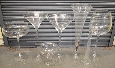 Lot 583 - A huge oversized wine glass, height 73.5cm,...