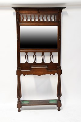 Lot 44 - An early 20th century mahogany hall stand with...