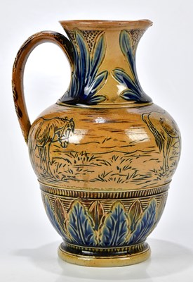 Lot 58 - HANNAH BARLOW FOR DOULTON LAMBETH; a jug...