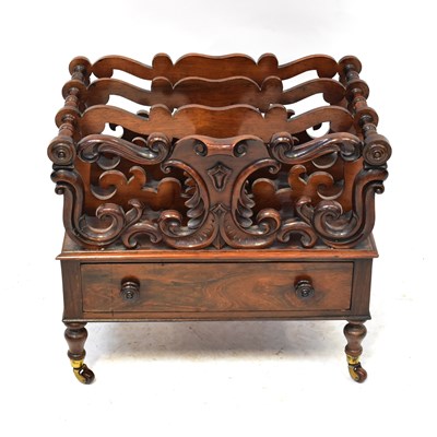 Lot 83 - A Victorian rosewood and mahogany Canterbury...
