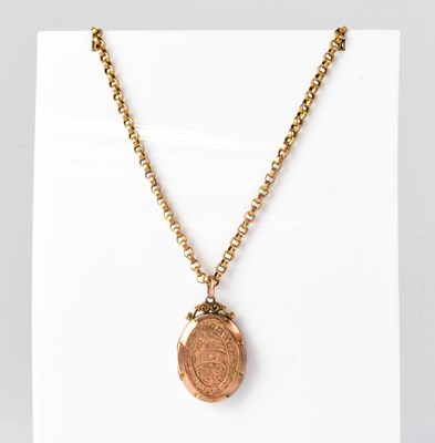 Lot 941 - A 9ct gold belcher link chain, hallmarked 9ct...