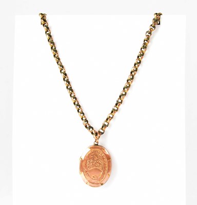 Lot 942 - A 9ct gold belcher link chain, hallmarked 9ct...
