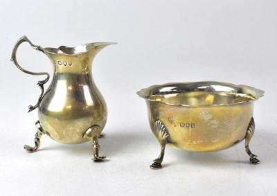 Lot 729 - A Victorian hallmarked silver cream jug and...