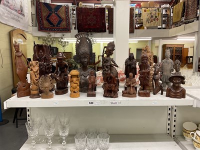 Lot 640 - A group of approximately sixteen carved...