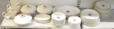 Lot 537 - ROYAL DOULTON; a 'Sweetheart Rose' dinner...