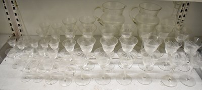 Lot 577 - A quantity of glassware, to include two water...